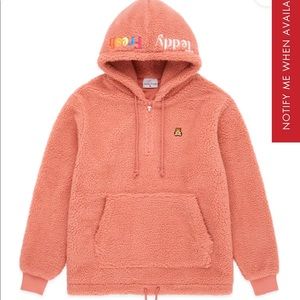 Teddy Fresh | Sweaters | Nwt Teddy Fresh Sherpa Half Zip Hoodie Size Xs In  Peach | Poshmark